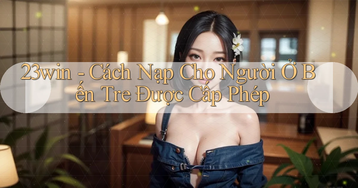 23win cách nạp cho người ở Bến Tre được cấp phép