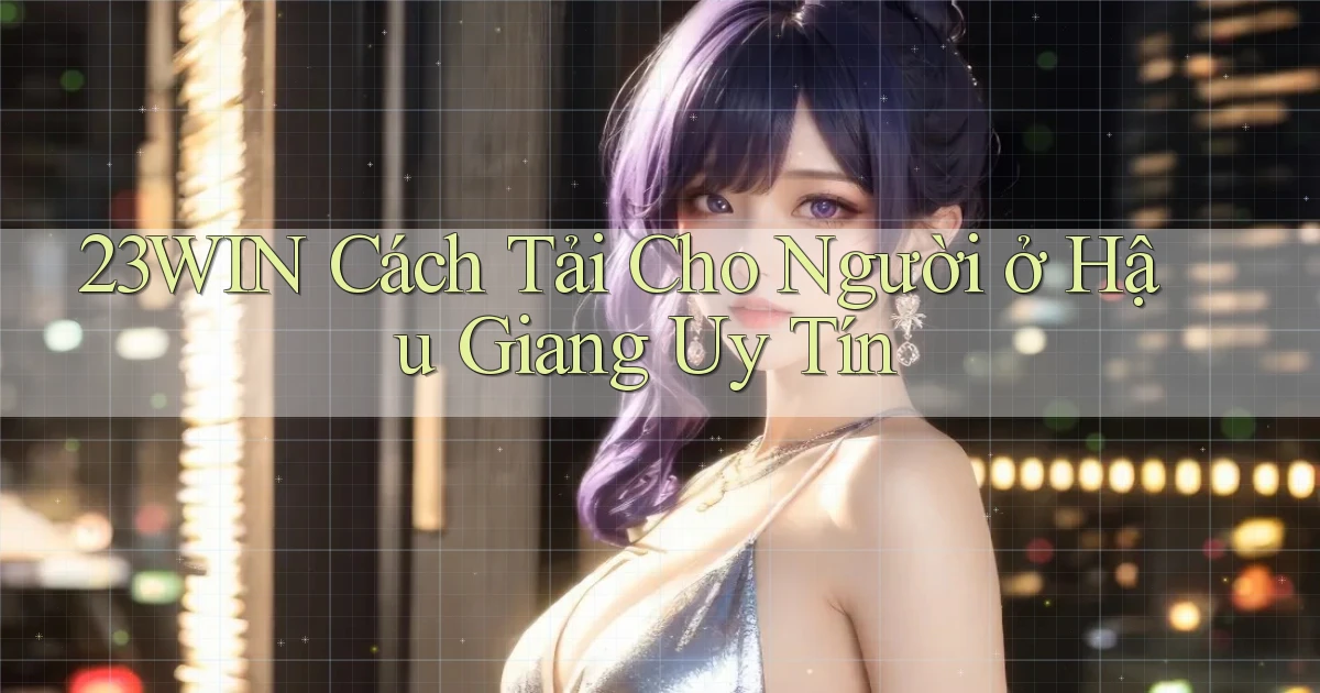 23win cách tải cho người ở Hậu Giang uy tín