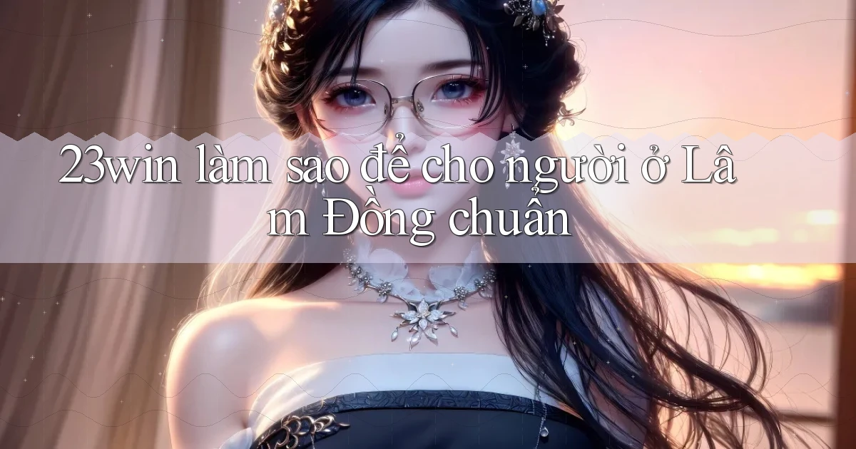 23win làm sao để cho người ở Lâm Đồng chuẩn