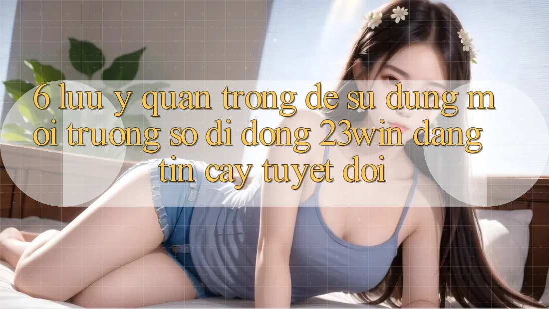 6. Lưu Ý Quan Trọng Để Sử Dụng Môi trường số di động 23win Đáng tin cậy Tuyệt Đối