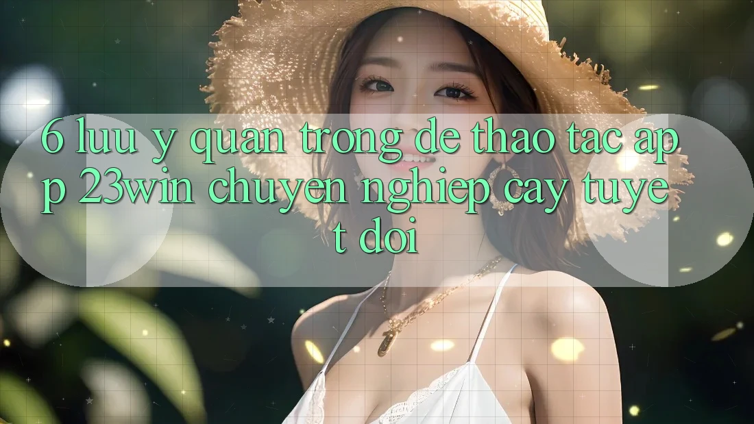 6. Lưu Ý Quan Trọng Để Thao tác App 23win Chuyên nghiệp cậy Tuyệt Đối