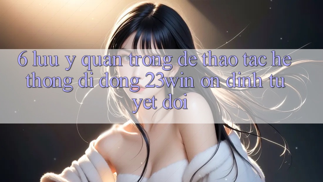 6. Lưu Ý Quan Trọng Để Thao tác Hệ thống di động 23win Ổn định Tuyệt Đối