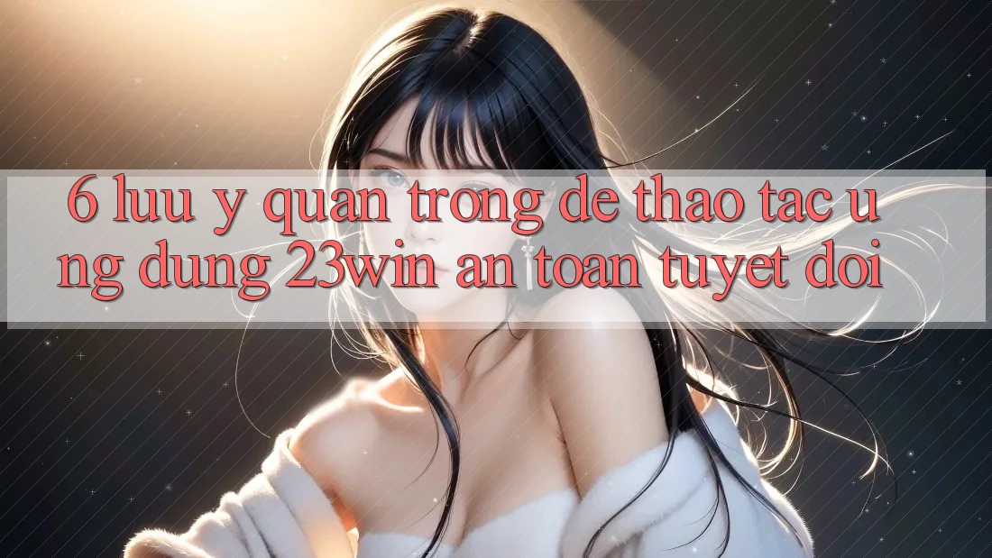 6. Lưu Ý Quan Trọng Để Thao tác Ứng dụng 23win An Toàn Tuyệt Đối
