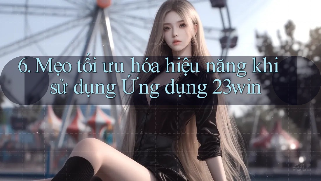 6. Mẹo tối ưu hóa hiệu năng khi sử dụng Ứng dụng 23win