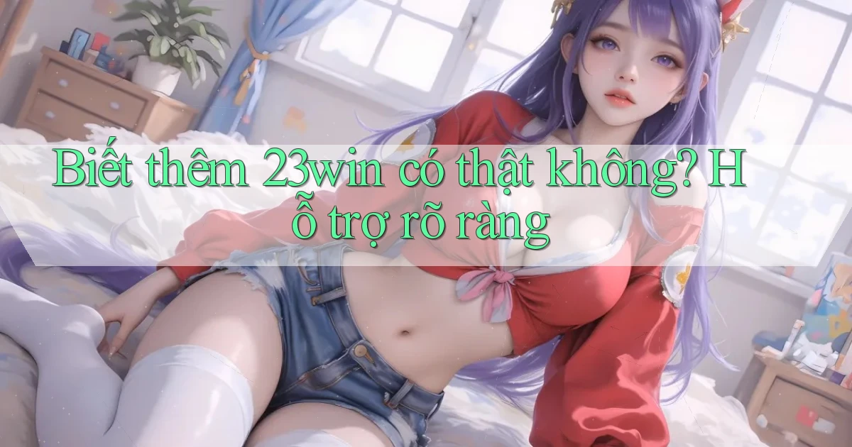 biết thêm 23win có thật không hỗ trợ rõ ràng