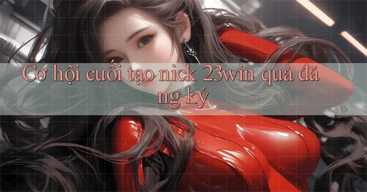 cơ hội cuối tạo nick 23win quà đăng ký