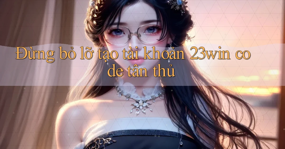 đừng bỏ lỡ tạo tài khoản 23win code tân thủ