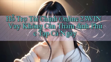 hỗ trợ tài chính online 23win vay không cần thẩm định phức tạp cả ngày