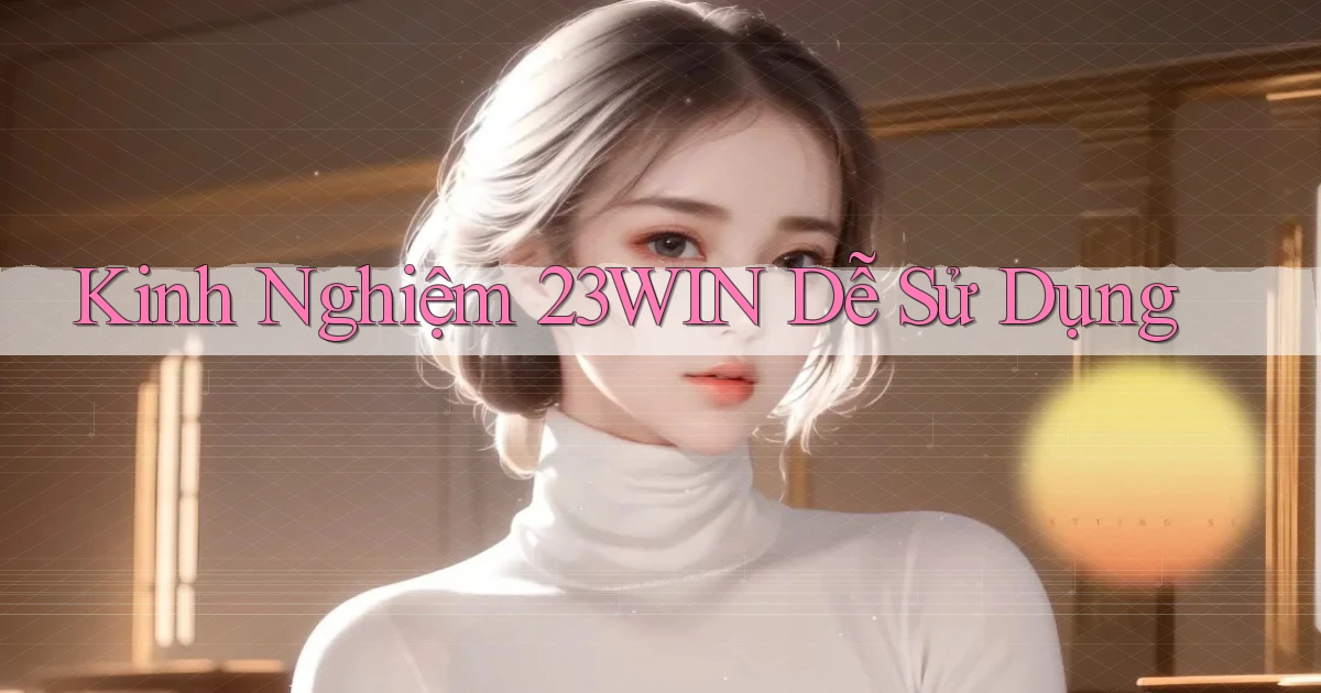 kinh nghiệm 23win dễ sử dụng