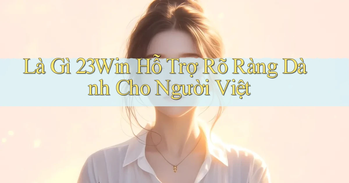 là gì 23win hỗ trợ rõ ràng dành cho người việt