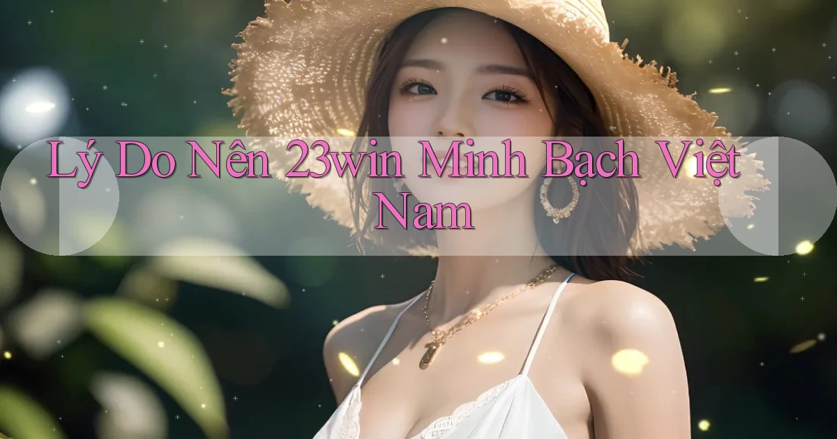 lý do nên 23win minh bạch việt nam